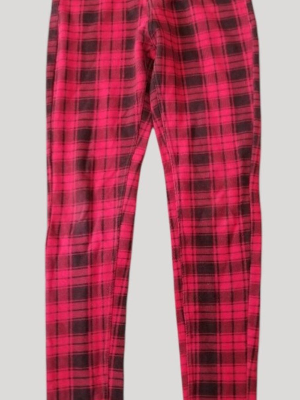 IMPERIAL STAR Red and Black Plaid Jeans Leggings Girls Size 12 - Picture 2 of 5